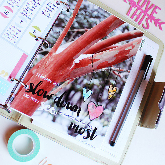 February Planner: February Tab in a Day Runner Album