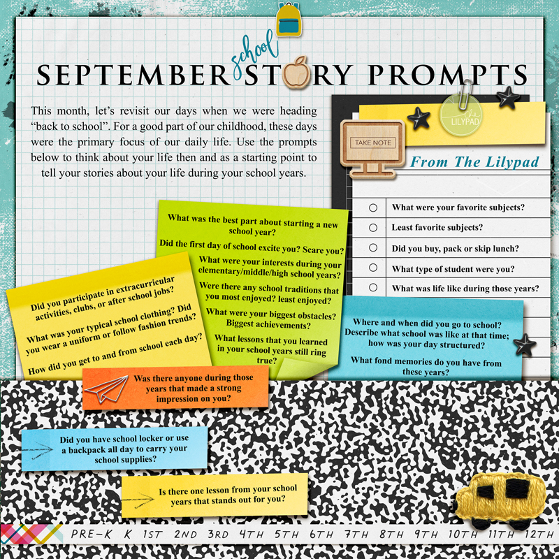 From the TLP blog: September School Story Prompts