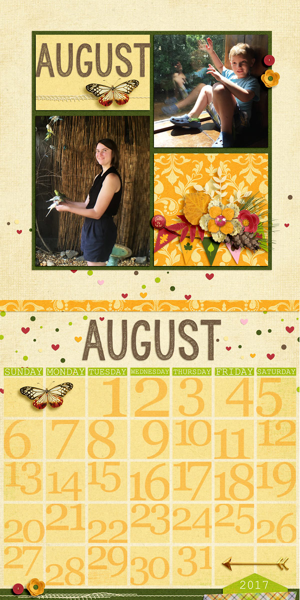 Full August 2017 Calendar Page