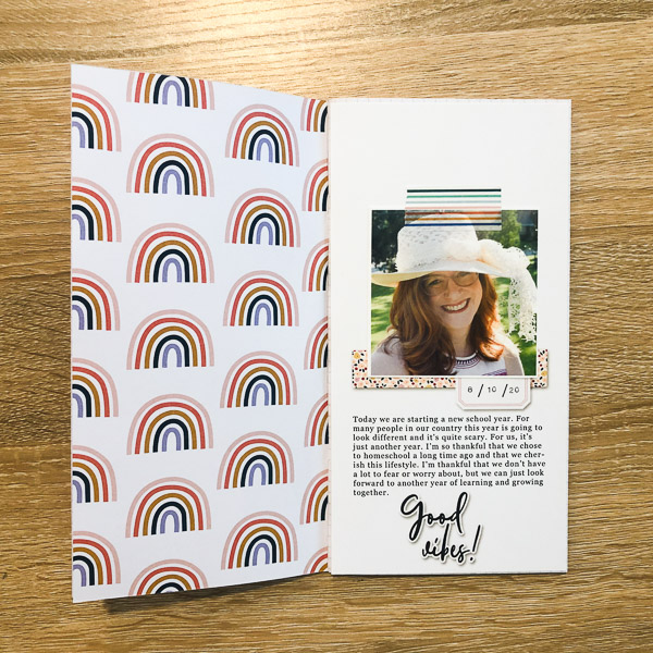 Good Vibes Traveler's Notebook page