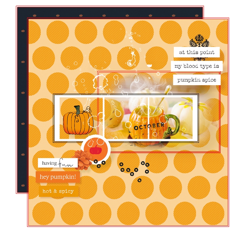 Halloween Bash-Stretch Your Stash-Halloween Kit-Non Halloween Layout-Spicy