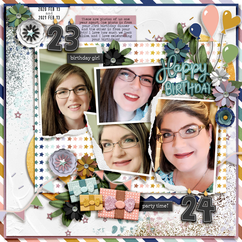 Happy Birthday 23 and 24 [MOC12 January 5: Torn Photos Collage]