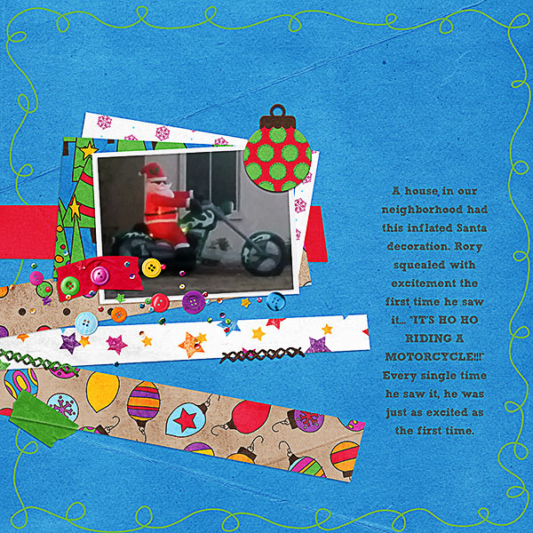 Ho Ho Riding a Motorcycle