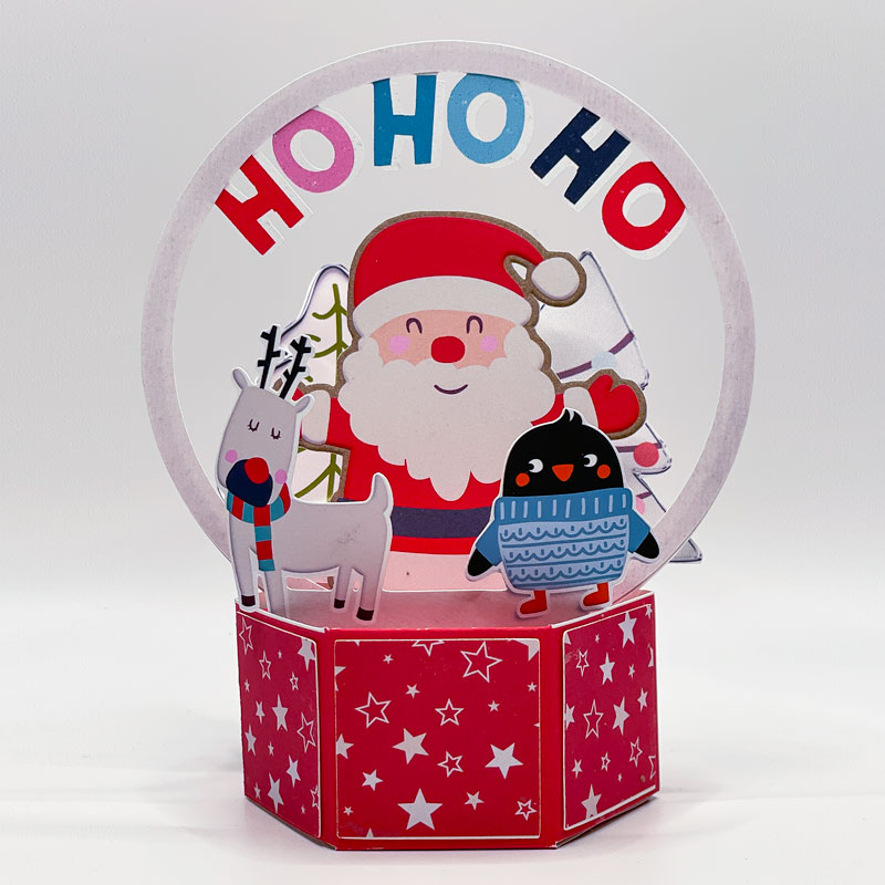 Hybrid-Pop Up Snow Globe Card
