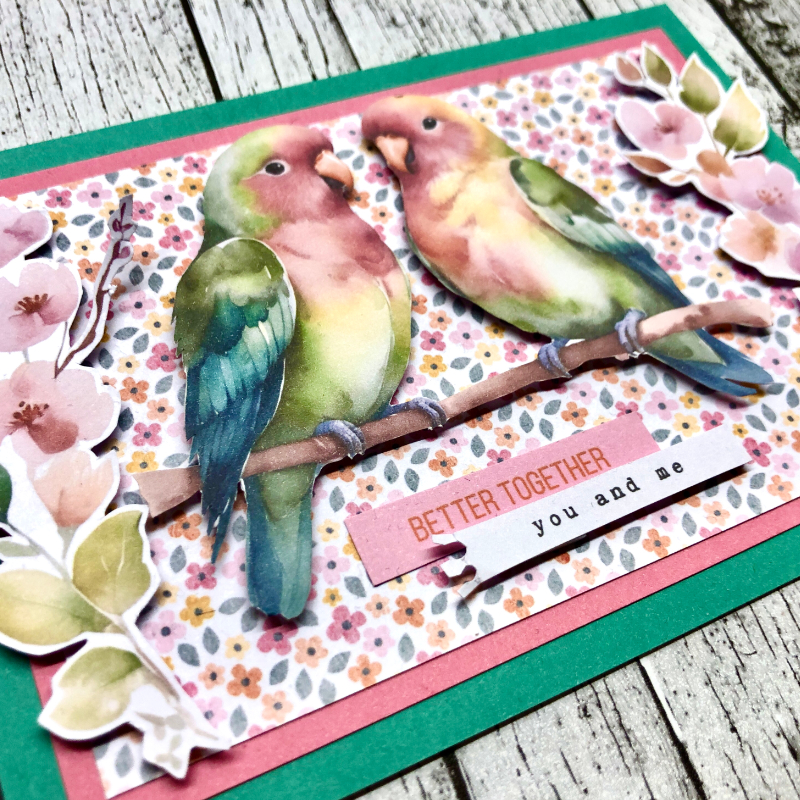 *Hybrid* Valentine card - close up