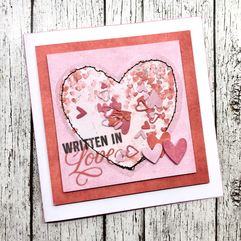 *Hybrid* Valentine shaker card