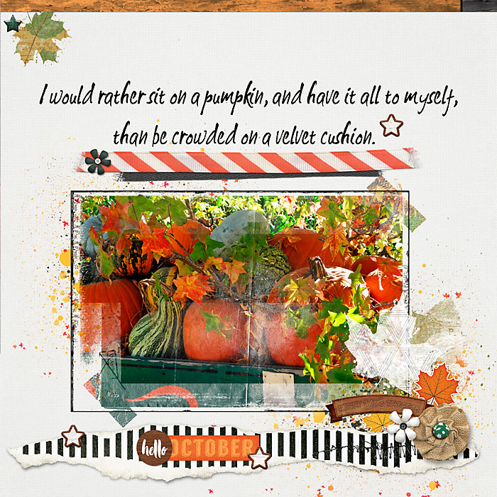 I'd rather sit on a pumpkin