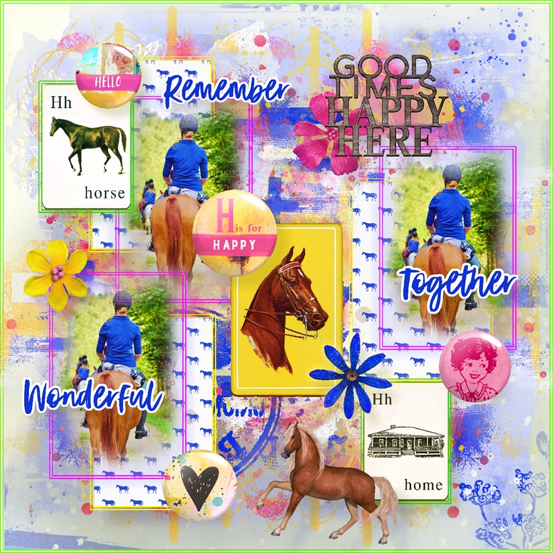 Inspiration Challenge-September-Highlight A Letter-The Letter "H"-Horse Happy