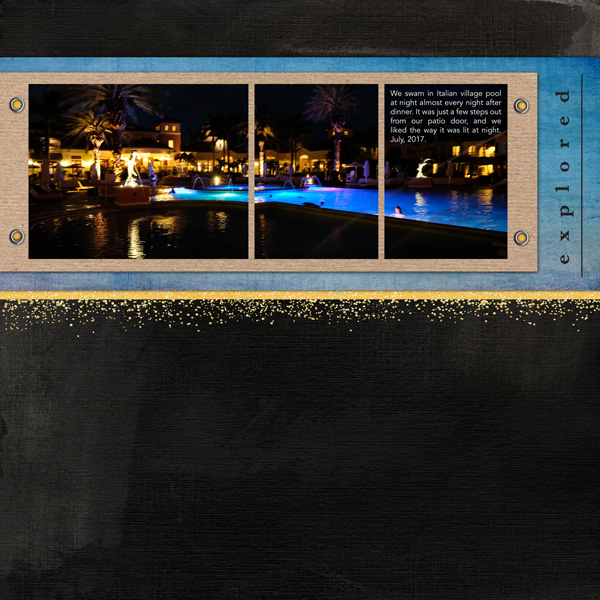 Italian Pool At Night MOC6