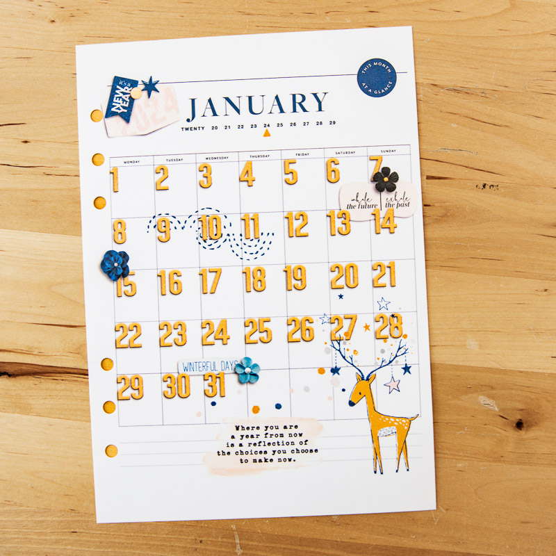 January 2024 planner calendar (Hybrid)