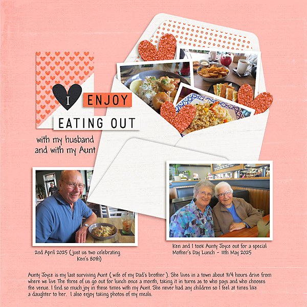 January 8 - Joy Envelope - Eating Out