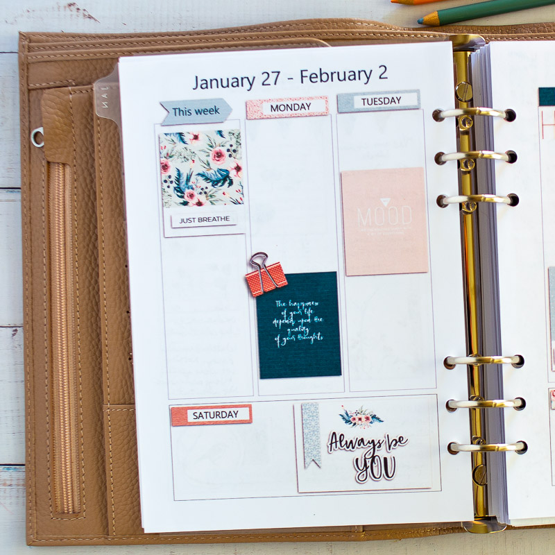 January Week 5 Planner (left)