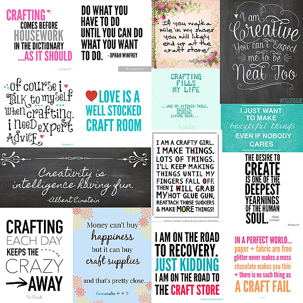 July 7-17 Monthly Muse Week 4 Quote Board: Crafting
