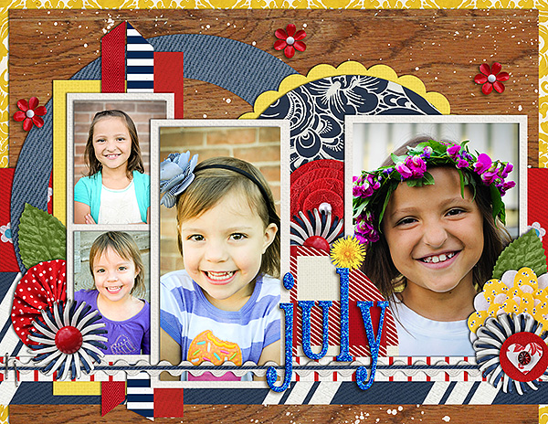 July Calendar Topper