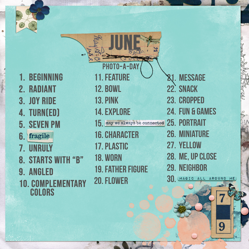 June Mixed Media Photo Challenge Ideas