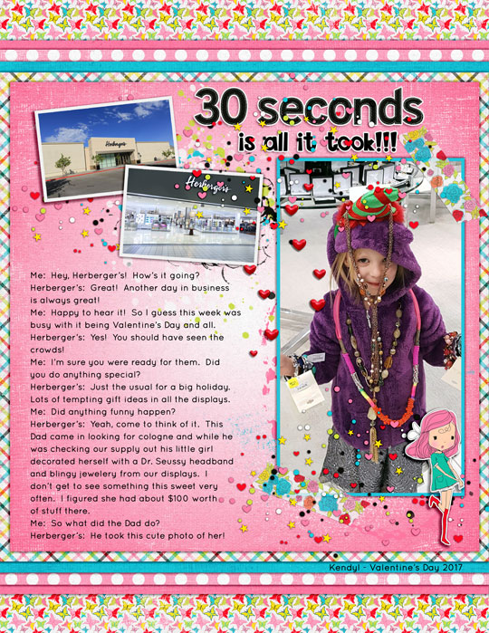 KENDYL IN HERBERGER'S - VALENTINE'S DAY 2017 - JOURNALING CHALLENGE