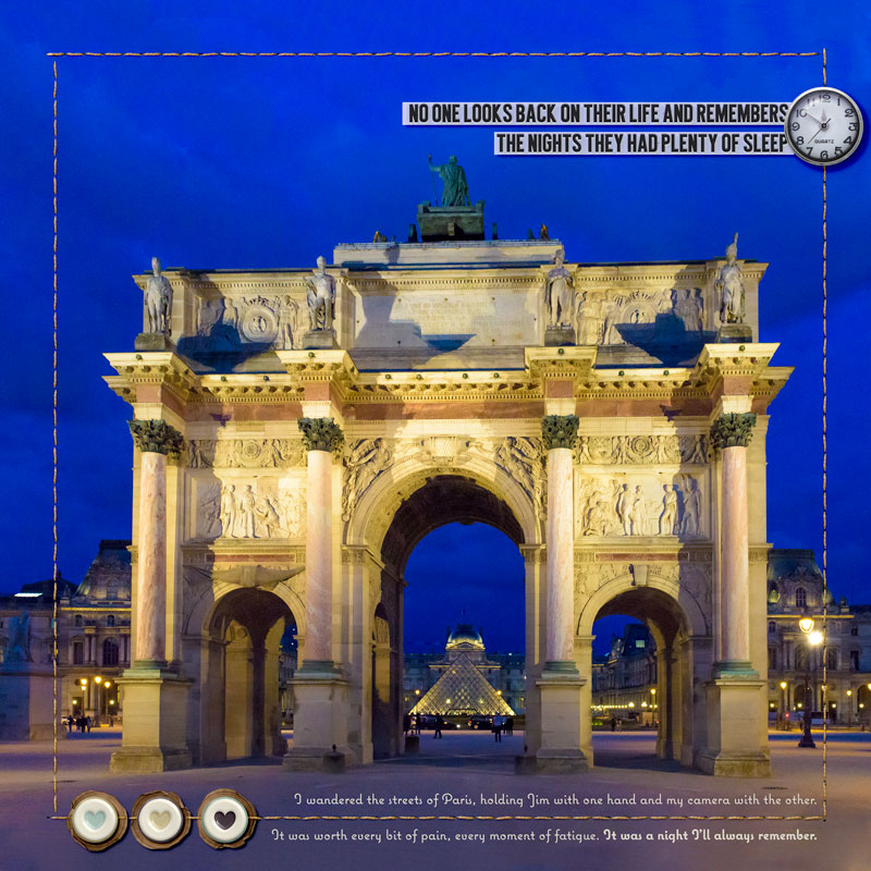 Louvre at Dusk (Scraplift Challenge June 2016)