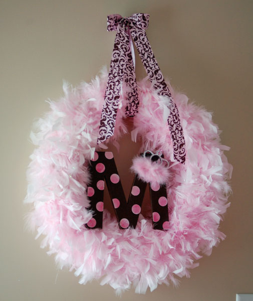 "M" Boa Wreath