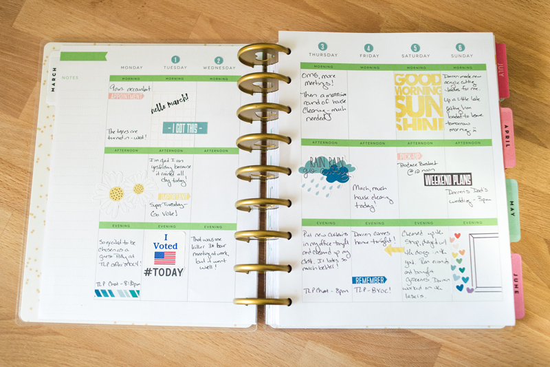 March 2016 - Week 1 (Happy Planner)