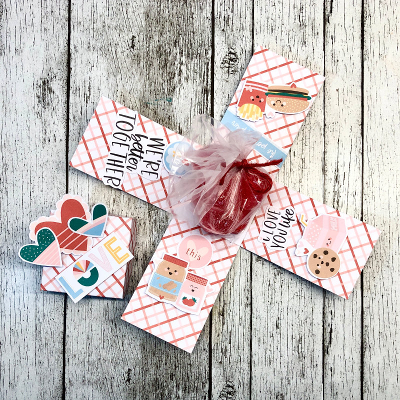 Mini Exploding Box - hybrid - unfolded