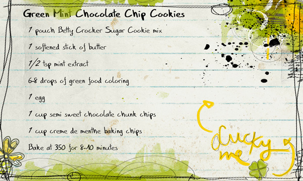 Mint chocolate chip cookies