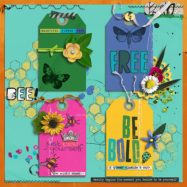 MOC 08 #day10 - Create altered tags (Bee!)