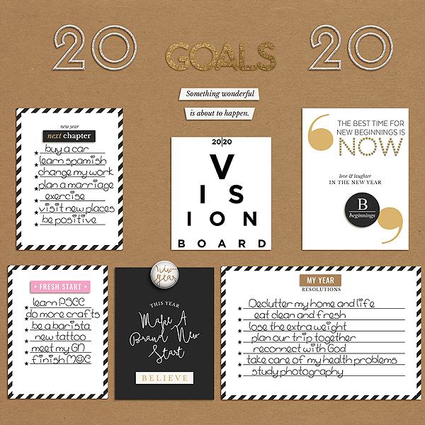 MOC 08 #day11 - Vision board (2020 goals)