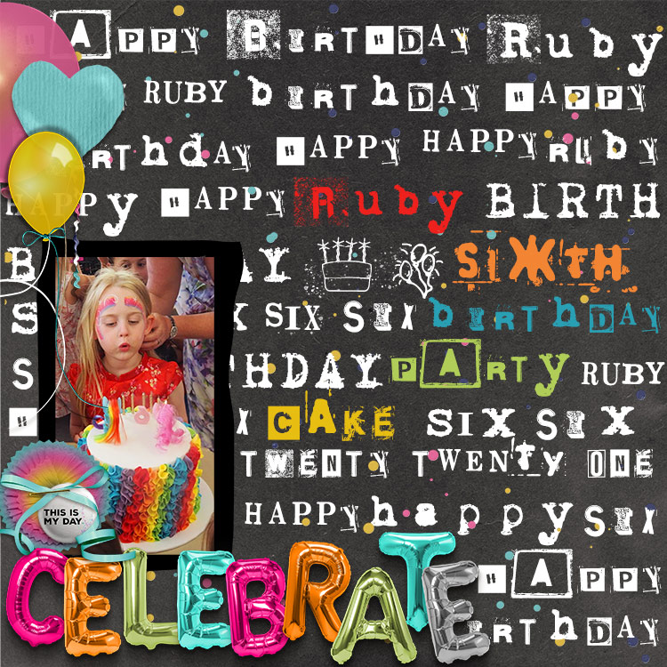 MOC 9 Day 19 Stamped bg Party Cake