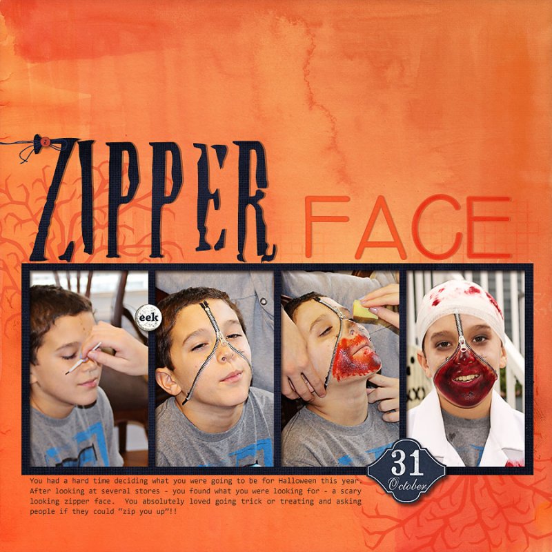 MOC Challenge #3 Zipper Face