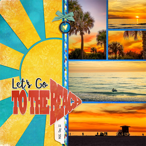 MOC Day22 - Title in a Shape - Let's Go To The Beach