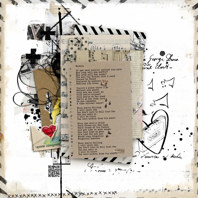 MOC11_January13_Scrap A Page With Lyrics - Broken