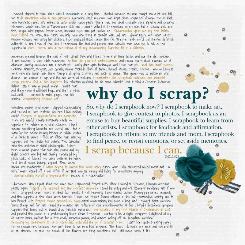 MOC9 - Day 2: Why I Scrap