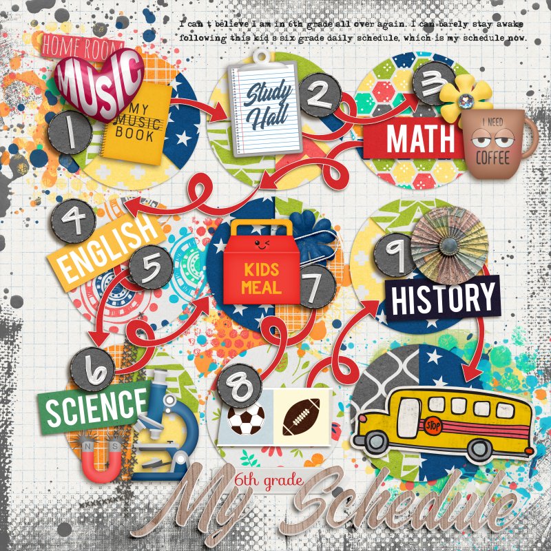 My 6th Grade Schedule - monthly muse week 2