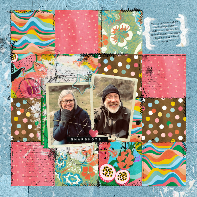 NBK- Design April Challenge - collaged background