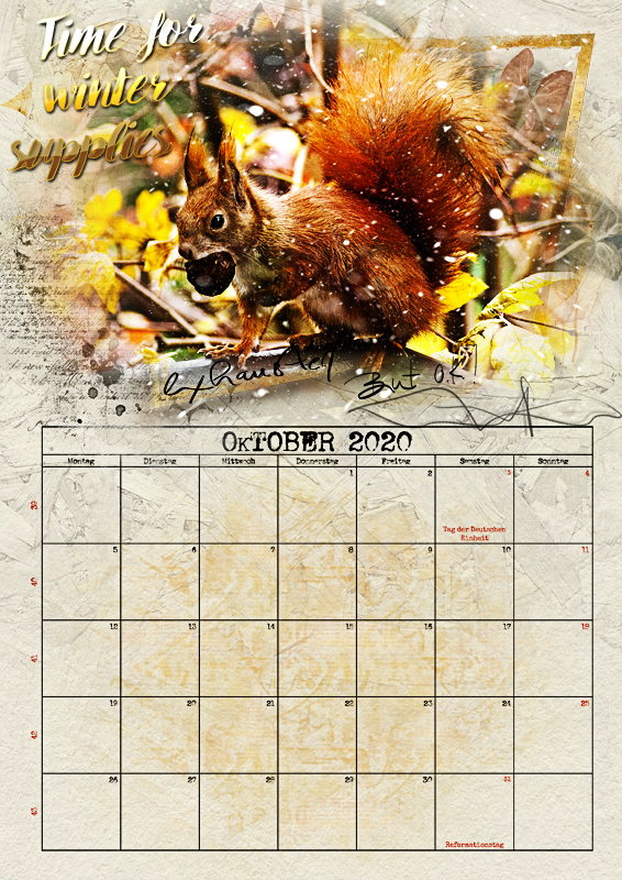 NBK-Design Calendar - October 2020