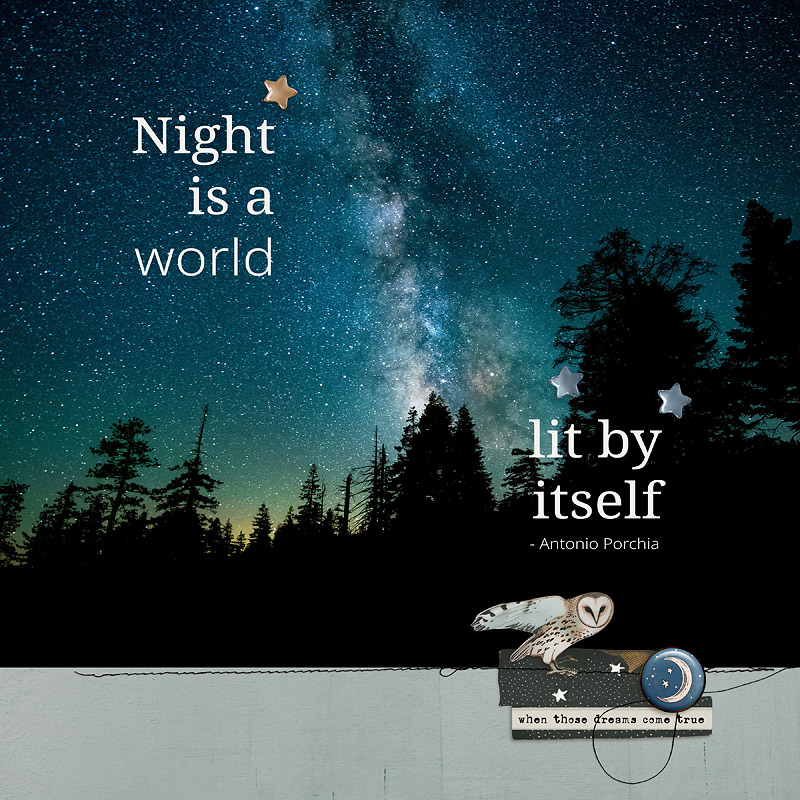 Oct 24 Art Journaling Muse Week 4: Night Light