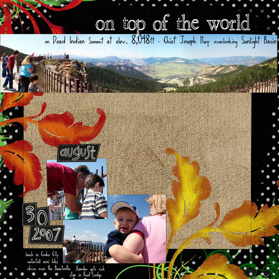 * on the top of the world... *