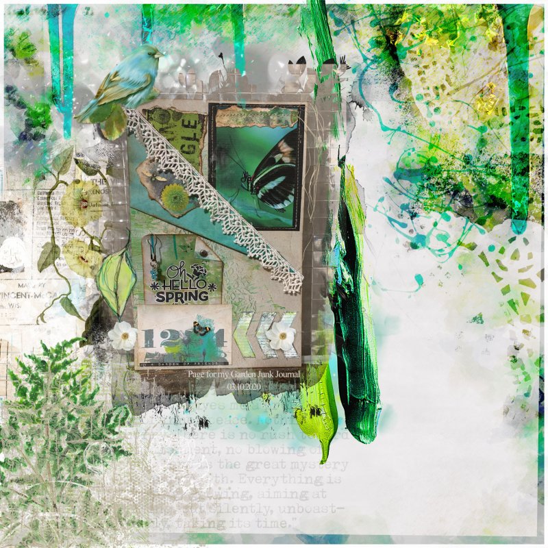 Page for my Garden junk journal