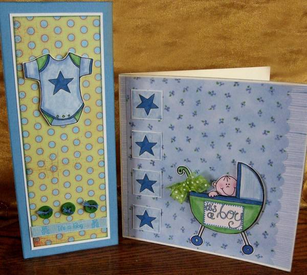 pair of baby boy cards