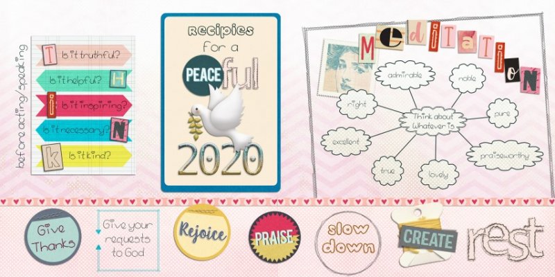 Peaceful 2020 - MOC Day 11 Vision Board