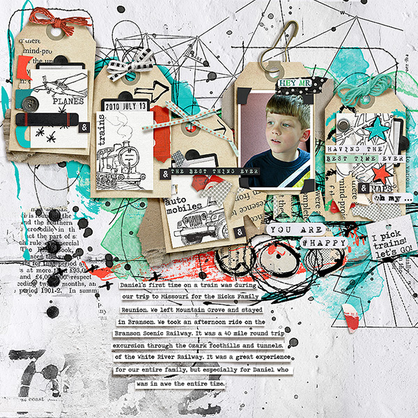 Planes, Trains, Automobiles & Maps Oh My! [MOC8 January 10: Create A Series of Altered Tags]