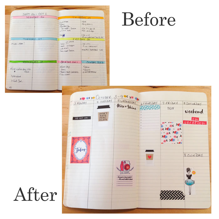 Planner Before and After