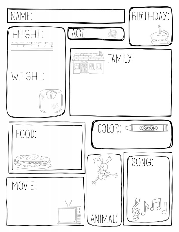 Preschool All About Me