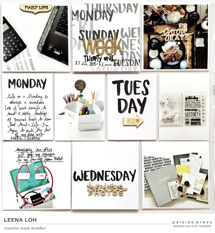 Project Life 2015 Week 31 | Days