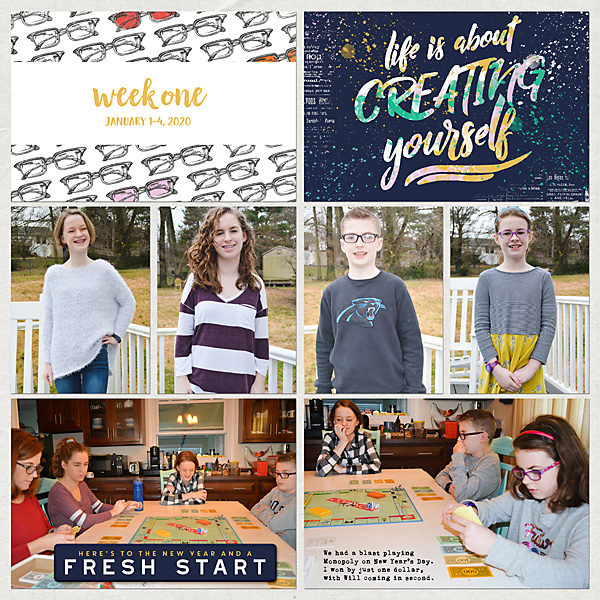 Project Life 2020 Week 1 - left