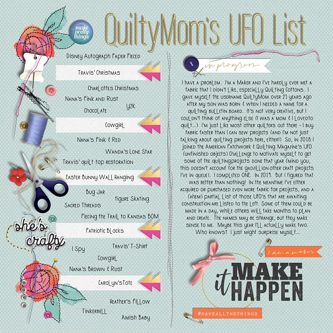 QuiltyMom's UFO List