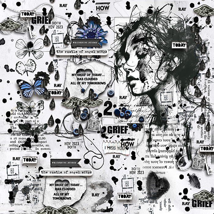 Rachel Jefferies-November 2023-Mixed Media Challenge-My Grief Is Palpable