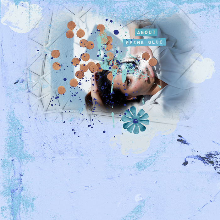 Rachel Jefferies-October Mixed Media Challenge-10 Items-Blue On Blue