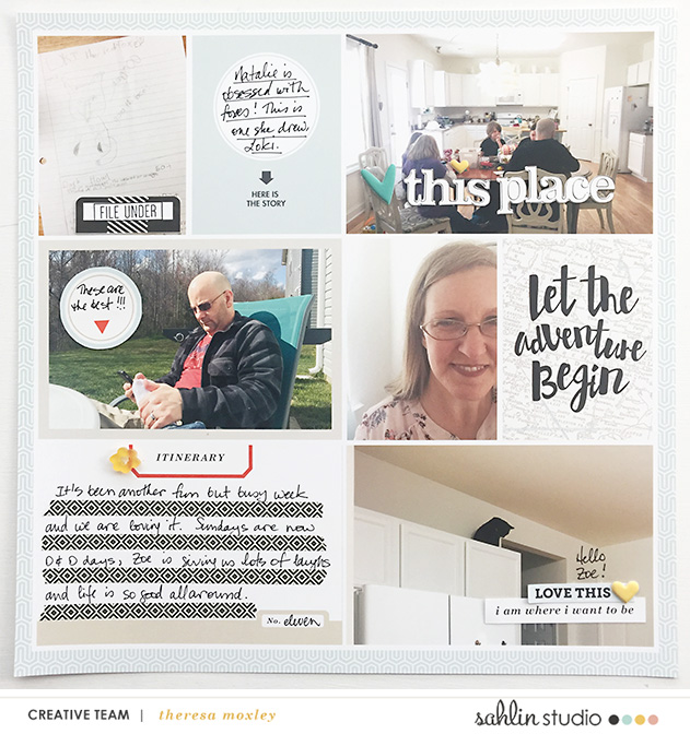 Sahlin Studio CT Theresa Moxley | 2017 Project Life Week 11 ft. You Are Here Left Side