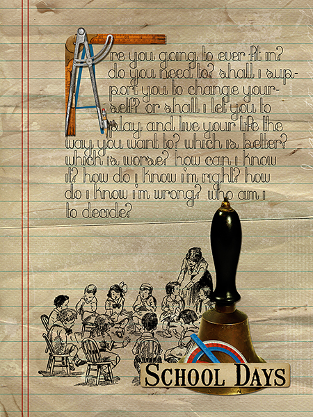 School days  -Storytelling with Drop Caps